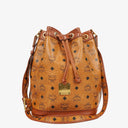 MCM Visetos Cognac Bucket Bag