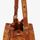 MCM Visetos Cognac Bucket Bag