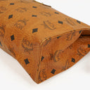 MCM Visetos Cognac Coated Canvas Pouch