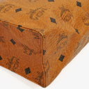 MCM Visetos Cognac Coated Canvas Pouch