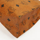 MCM Visetos Cognac Coated Canvas Pouch
