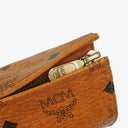 MCM Visetos Cognac Coated Canvas Pouch