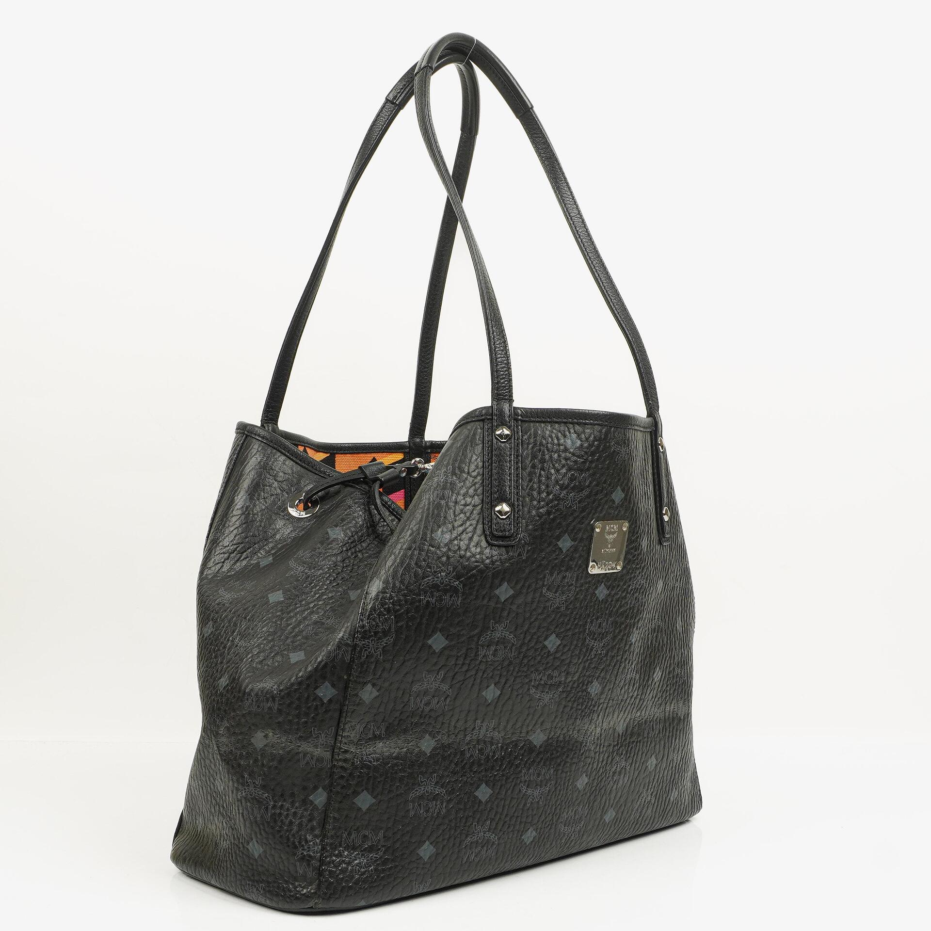 MCM Visetos Large Liz Reversible Shopper Tote Bag