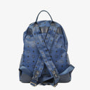 MCM Visetos Stark M Medium Studded Blue Backpack