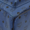 MCM Visetos Stark M Medium Studded Blue Backpack