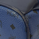 MCM Visetos Stark M Medium Studded Blue Backpack
