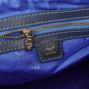 MCM Visetos Stark M Medium Studded Blue Backpack