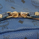 MCM Visetos Stark M Medium Studded Blue Backpack