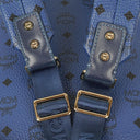 MCM Visetos Stark M Medium Studded Blue Backpack