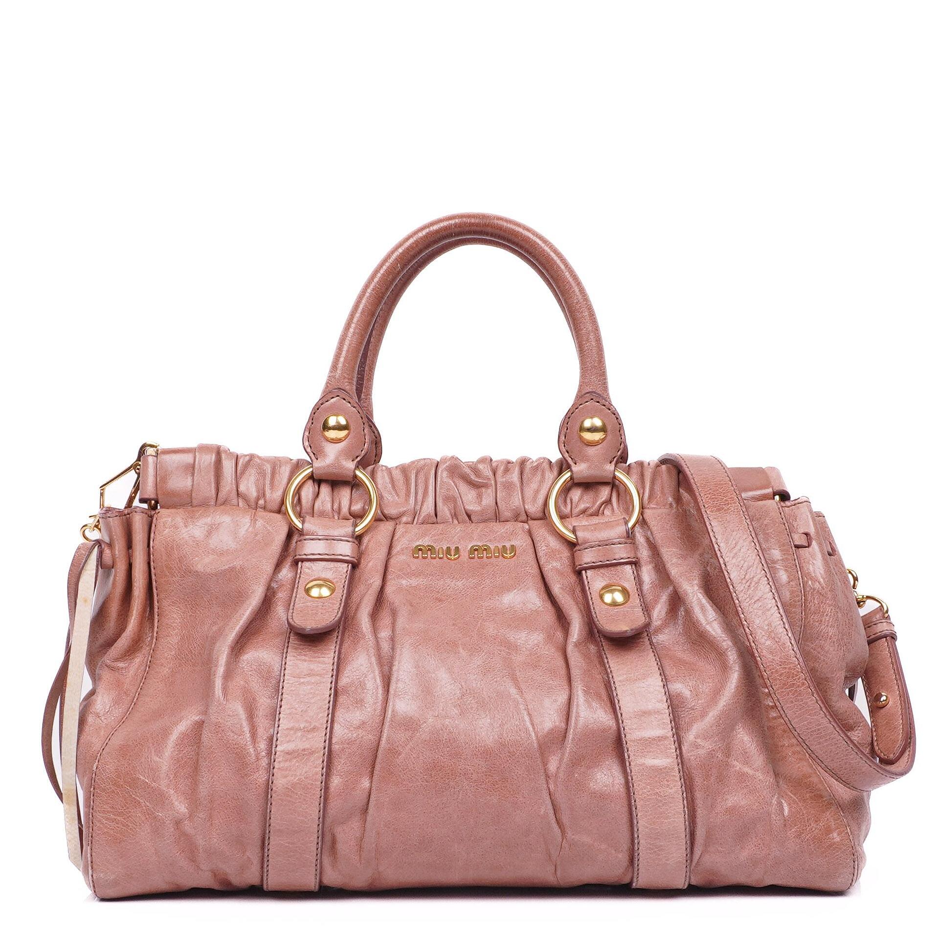 Miu Miu Vitello Shine Satchel Bag