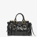 Miu Miu Black Vitello Satchel Bag