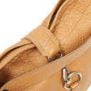 Miu Miu Brown Grained Leather Hobo Shoulder Bag