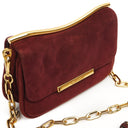Miu Miu Camoscio Granato Shoulder Bag With Chain