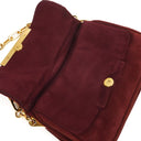 Miu Miu Camoscio Granato Shoulder Bag With Chain