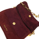 Miu Miu Camoscio Granato Shoulder Bag With Chain