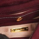 Miu Miu Camoscio Granato Shoulder Bag With Chain