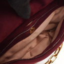 Miu Miu Camoscio Granato Shoulder Bag With Chain