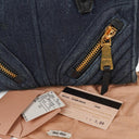 Miu Miu Denim Biker Avio Handbag