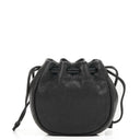 Miu Miu Drawstring Black Nero Leather Wallet Portafoglio
