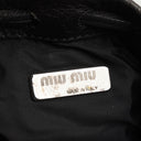 Miu Miu Drawstring Black Nero Leather Wallet Portafoglio