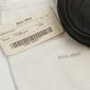 Miu Miu Drawstring Black Nero Leather Wallet Portafoglio