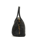Miu Miu Madras Goatskin Zip Black Nero Convertible Tote Bag