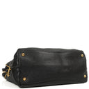 Miu Miu Madras Goatskin Zip Black Nero Convertible Tote Bag