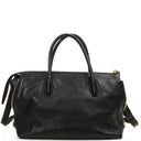 Miu Miu Madras Goatskin Zip Black Nero Convertible Tote Bag