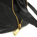 Miu Miu Madras Goatskin Zip Black Nero Convertible Tote Bag