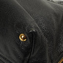 Miu Miu Madras Goatskin Zip Black Nero Convertible Tote Bag