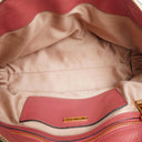 Miu Miu Madras Goatskin Zip Pink Convertible Tote Bag