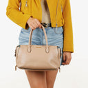 Miu Miu Madras Goatskin Zip Pink Convertible Tote Bag