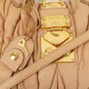 Miu Miu Matelasse Beige Leather Tote Bag