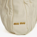 Miu Miu Matelasse Bianco Leather Shopping Tote Bag