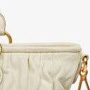 Miu Miu Matelasse Bianco Leather Shopping Tote Bag