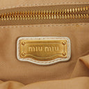 Miu Miu Matelasse Bianco Leather Shopping Tote Bag