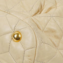 Miu Miu Matelasse Creamy White Quilted Nappa Leather Tote Bag