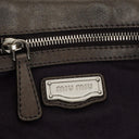 Miu Miu Matelasse Grafite Mordore Metallic Nappa Leather Tote Bag