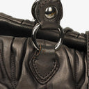 Miu Miu Matelasse Grafite Mordore Metallic Nappa Leather Tote Bag