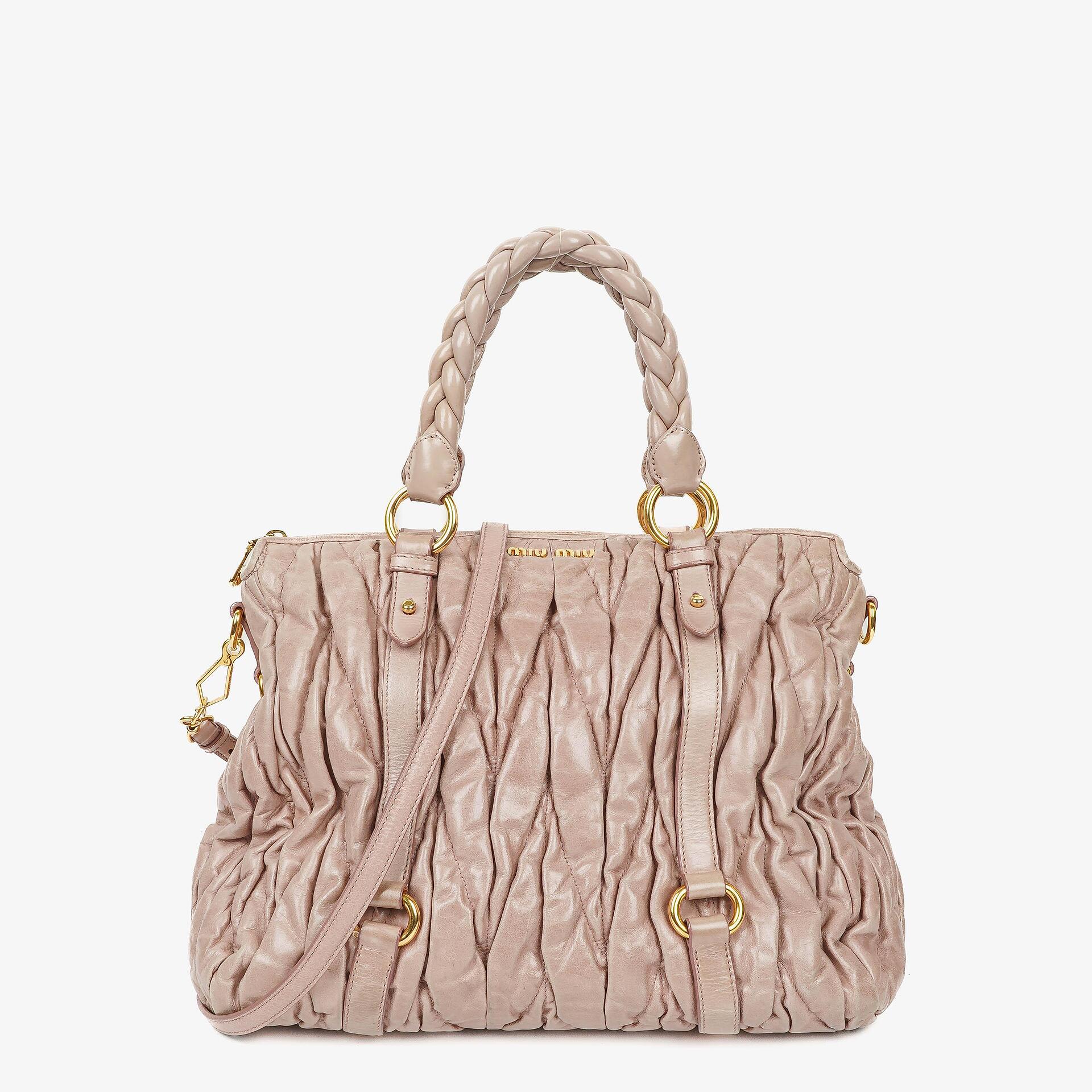 Miu Miu Matelasse Leather Tote Bag