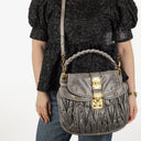 Miu Miu Matelassé Lux Leather Coffer Hobo Bag