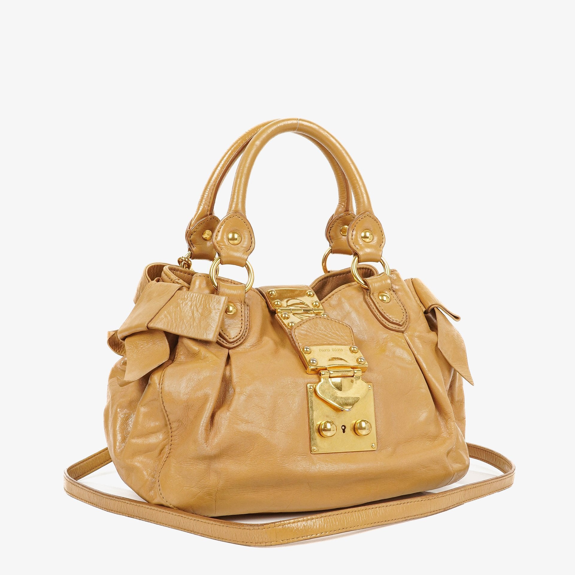 Miu Miu Lux Leather Tote Bag