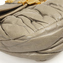 Miu Miu Matelasse Lux Napa Leather Grey Coffer Hobo Bag