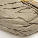 Miu Miu Matelasse Lux Napa Leather Grey Coffer Hobo Bag
