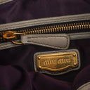 Miu Miu Matelasse Lux Napa Leather Grey Coffer Hobo Bag
