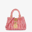Miu Miu Matelasse Lux Rosa Leather Tote Bag