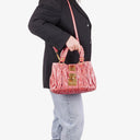 Miu Miu Matelasse Lux Rosa Leather Tote Bag