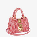 Miu Miu Matelasse Lux Rosa Leather Tote Bag