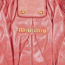 Miu Miu Matelasse Lux Rosa Leather Tote Bag