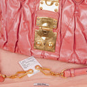 Miu Miu Matelasse Lux Rosa Leather Tote Bag